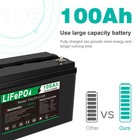 2x 12v 100ah Lifepo4 Lithium Battery 3000 cycle Bms For Rv Marine Solar Off-grid