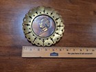 Antique Vintage England Decorative Brass Glass Wall Plate Mendelssohn Composer    