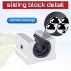 2pcs Sbr20 Linear Rail Slide Guide Shaft 200-4000mm 4x Sbr20uu Bearing Block Cnc