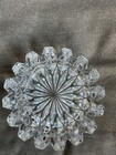 Vintage Ashtray Thick Crystal Clear Glass Large Round 6 5    Cigar cigarette