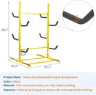 Freestanding Kayak Rack Holds 4-6  Adjustable Padded Storage For Indoor outdoor