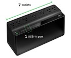 Apc Be600m1 Ups Battery Backup   Surge Protector For Computer  Router  Nas