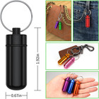 Small Portable Pill Case With Keychain 10 Pack   Urekt Waterproof Aluminum Pill