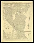Vintage Seattle Map City Street Wall Art Original 1940s Lake Union Antique Road