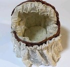 Vintage Wicker Baby Bassinet 