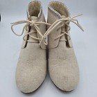 Womens Wedge Heel Booties Lace Up Ankle Boots Casual Shoes