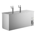 Stainless Steel Kegerator Beer Dispenser 2 Double Tap Towers -  4  1 2 Keg