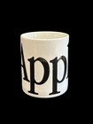 Vintage 1980 Apple Computer Coffee Mug  Rainbow Apple Logo   Wrap Around Letters