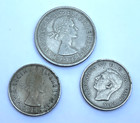Foreign Coins - Uk 3 Coins  1965 Florin   2 Bobs  1961 Qe2   1948 George Vi   70