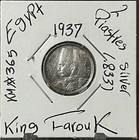 Egypt 2 Piastres 1937 Silver Coin
