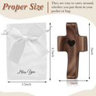 Cross My Heart Wooden Cross Fidget With Organza Bags  Small Pocket Crosses Chris