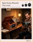 10-in-1 Record Player Multimedia Center With Built-in Stereo Red   Grey