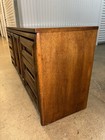 Vintage Mid Century Modern Scandinavian Brutalist 9 Drawer Dresser