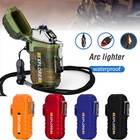 Dual Arc Plasma Electric Usb Rechargeable Flameless Lighter Waterproof Windproo