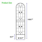 4 Pack Metal Garden Trellis 86 7  X 19 7  Rustproof Trellis For Climbing