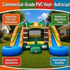 Inflatable Bounce House Water Slide Commercial Tropical Kids Toddler With Blower