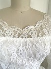 Vintage 50s White Beaded Cinderella Tulle Lace Long Sleeve Wedding Dress Union