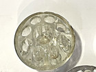 Lot Of 3 Vintage Clear Glass Flower Frogs In Great Condition 9  9  11 Holes