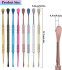 8 Pack Wax Carving Tool Kit Rainbow Stainless Steel Double-headed Dab Tools Wa