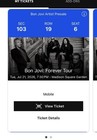 Bon Jovi Forever 2026 Madison Square  Garden Tour Ticket   