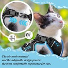 Escape Proof Cat Harness And Leash Set - Reflective Soft Mesh Walking Vest Black