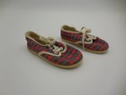 Vintage Plaid Baby Shoes Sneakers Size 3 Made In Usa