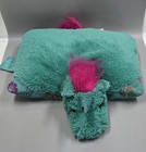 Pillow Pets Teal Unicorn Stuffed Animal Plush Folding Pillow Hot Pink Mane Tail