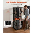 Uimoso Media Storage Cabinet With 34 Compartments For Cds And Dvds  Black