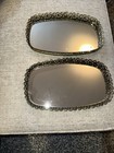 Set Of 2 Vintage Antique Gold Toned Filigree Mirrored Vanity Tray Floral 13   x8   