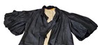 Vintage Wanamaker Philadelphia Satin Evening Coat Puff Sleeves Tie At Neck Small