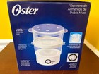 New 2012 Oster Double Tiered 5 Quart Food Steamer Double Nesting Bowls