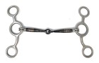 Aj Tack Jr Cowhorse Sweet Iron Snaffle Sliding Gag Bit With Copper Inlay