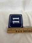 Vintage Style Blue Enamel Porcelain French House Number Door Steel Metal Sign 11