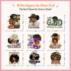 9 Sheets Black Girl Iron On Transfers  Black Women Dtf Transfers Ready To Press