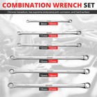  6pcs  8-21mm Cr-v Steel Extra Long Double Box End Ratcheting Wrench Tool Set