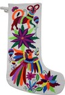  Mexican Embroidered Christmas Stockings 18 Inches Otomi Animals Colorful C2