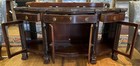 Henredon Natchez Collection Marble Top Carved Mahogany Buffet  20th C   H 39   W