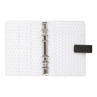Filofax Moonlight Organizer  Personal Size  Black - Leather-look  Gold Accent   
