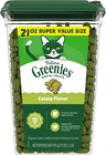 Greenies Feline Natural Dental Cat Treats  Catnip Flavor  21 Oz