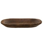New Primitive Rustic Carved Wood Dough Bowl Large 21 