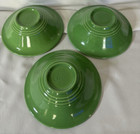 3 Vintage Harlequin Light Green 36s   6     Oatmeal Bowls 