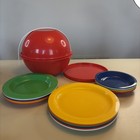 Vintage Red Ingrid Party Ball Picnic Set Plates Bowls Cups    Tray