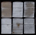 6 Full Size Zippos With Advertising All From Mid 1960 s