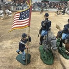 Vintage 54mm American 1840   s-1860   s Acw Soldiers Lead Painted Mixed Set