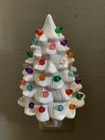 Decorative Ceramic Christmas Tree Night Light White Plug-in
