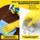 4 Pairs Rubber Cleaning Gloves Yellow Household Waterproof Dishwashing Gloves