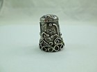 Vintage Taxco Edh Sterling Silver Leaf   Vine Pattern Thimble 925 Mexico 357f