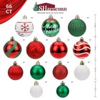 Shareconn 66pcs Christmas Tree Decorations  Christmas Tree Ornaments Set