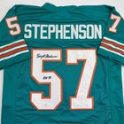 Autographed signed Dwight Stephenson Hof 98 Miami Teal Football Jersey Jsa Coa