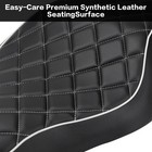 Black Motorcycle Driver Passenger Two Up Seat For Harley Sportster Iron 1200 883